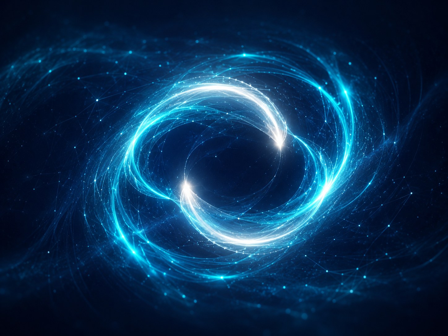 Abstract visualization of a continuous feedback loop